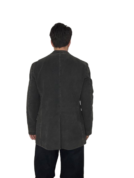 Blazer Daniele Alessandrini in velluto di cotone tortora