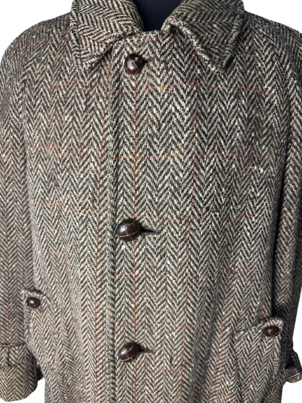 Cappotto Aquascutum in tweed spina di pesce