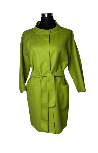 Cappotto Max Mara Verde Mela in Lana e Angora