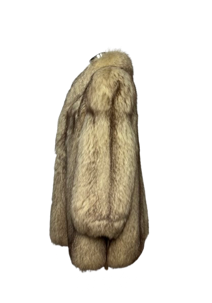 Cappotto Vintage in Pelliccia di Volpe della Groenlandia Naturale