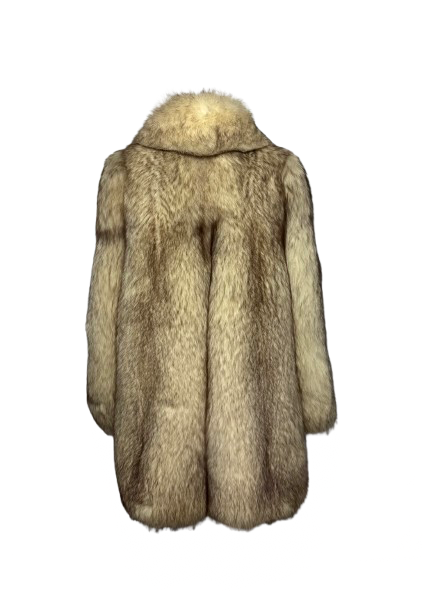 Cappotto Vintage in Pelliccia di Volpe della Groenlandia Naturale