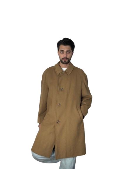 Cappotto Aquascutum in lana color cammello