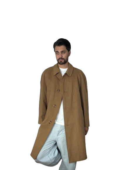 Cappotto Aquascutum in lana color cammello