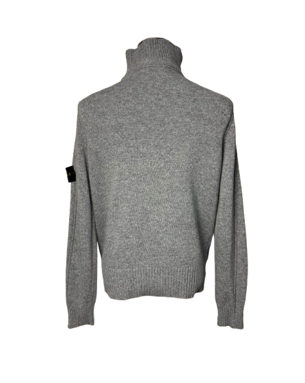 Maglione collo bottoni Stone Island grigio