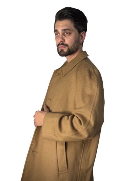 Cappotto Aquascutum in lana color cammello