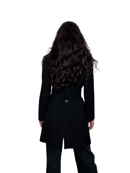 Cappotto Versace Jeans Couture Nero con Cintura