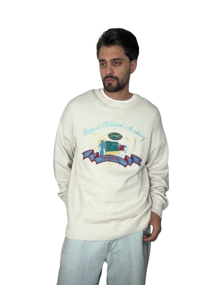 Maglione vintage Adidas Originals panna