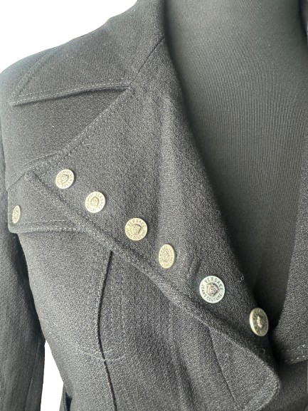 Cappotto Versace Jeans Couture Nero con Cintura