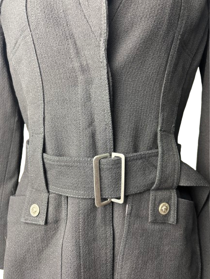 Cappotto Versace Jeans Couture Nero con Cintura