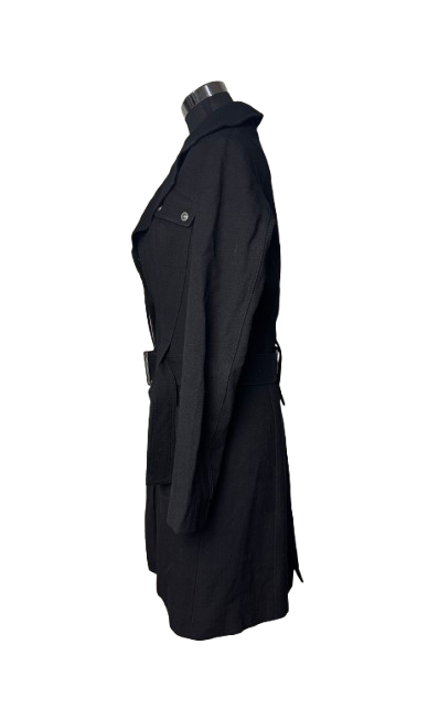 Cappotto Versace Jeans Couture Nero con Cintura