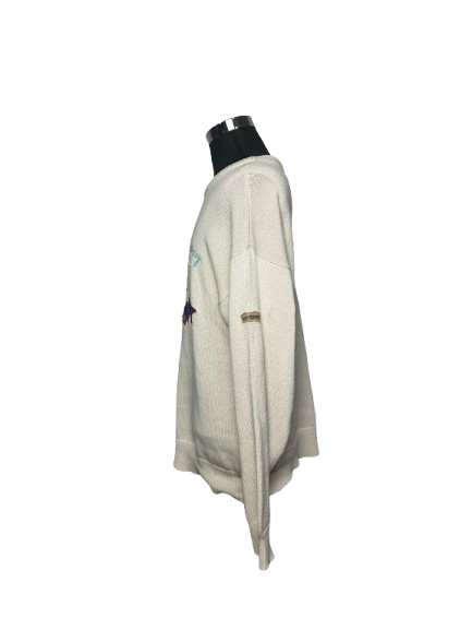 Maglione vintage Adidas Originals panna