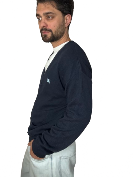 Cardigan Burberrys blu navy