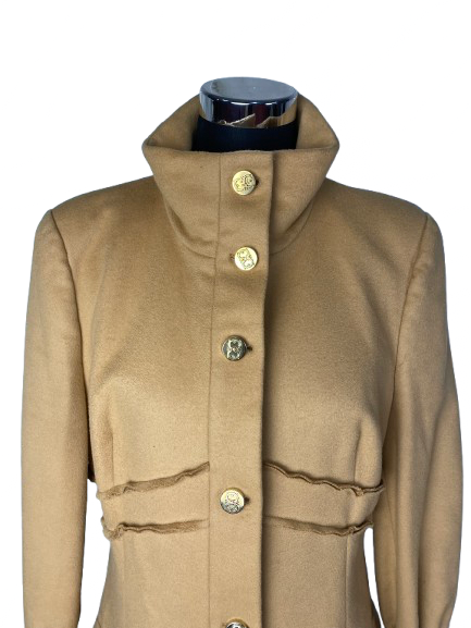 Cappotto Class Roberto Cavalli Cammello in Lana e Cashmere