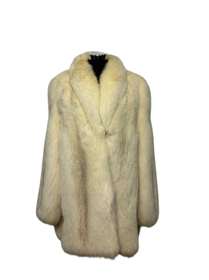 Cappotto Vintage in Pelliccia di Volpe Bianca