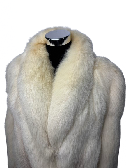 Cappotto Vintage in Pelliccia di Volpe Bianca