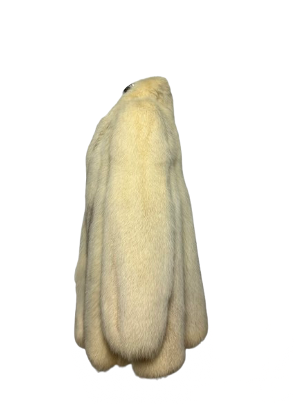 Cappotto Vintage in Pelliccia di Volpe Bianca