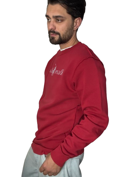 Felpa girocollo Ralph Lauren rework rossa