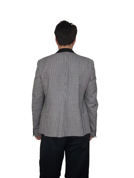 Blazer Gucci pied-de-poule bianco e nero