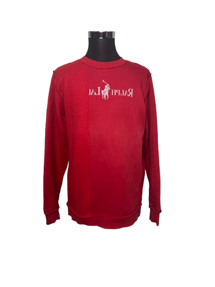 Felpa girocollo Ralph Lauren rework rossa