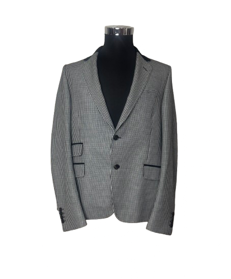 Blazer Gucci pied-de-poule bianco e nero