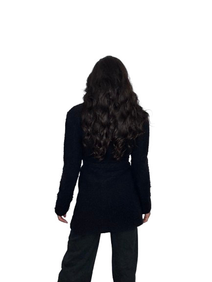 Cappotto MaxMara Nero in Lana Bouclé