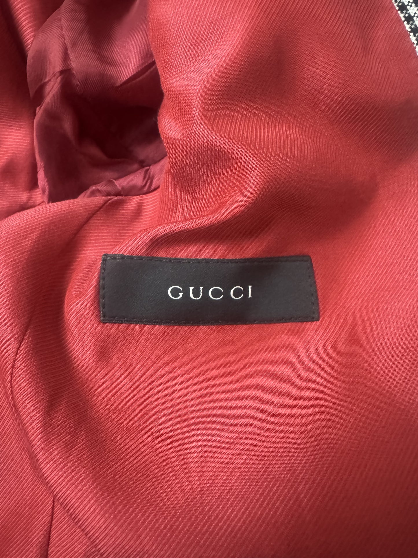 Blazer Gucci pied-de-poule bianco e nero