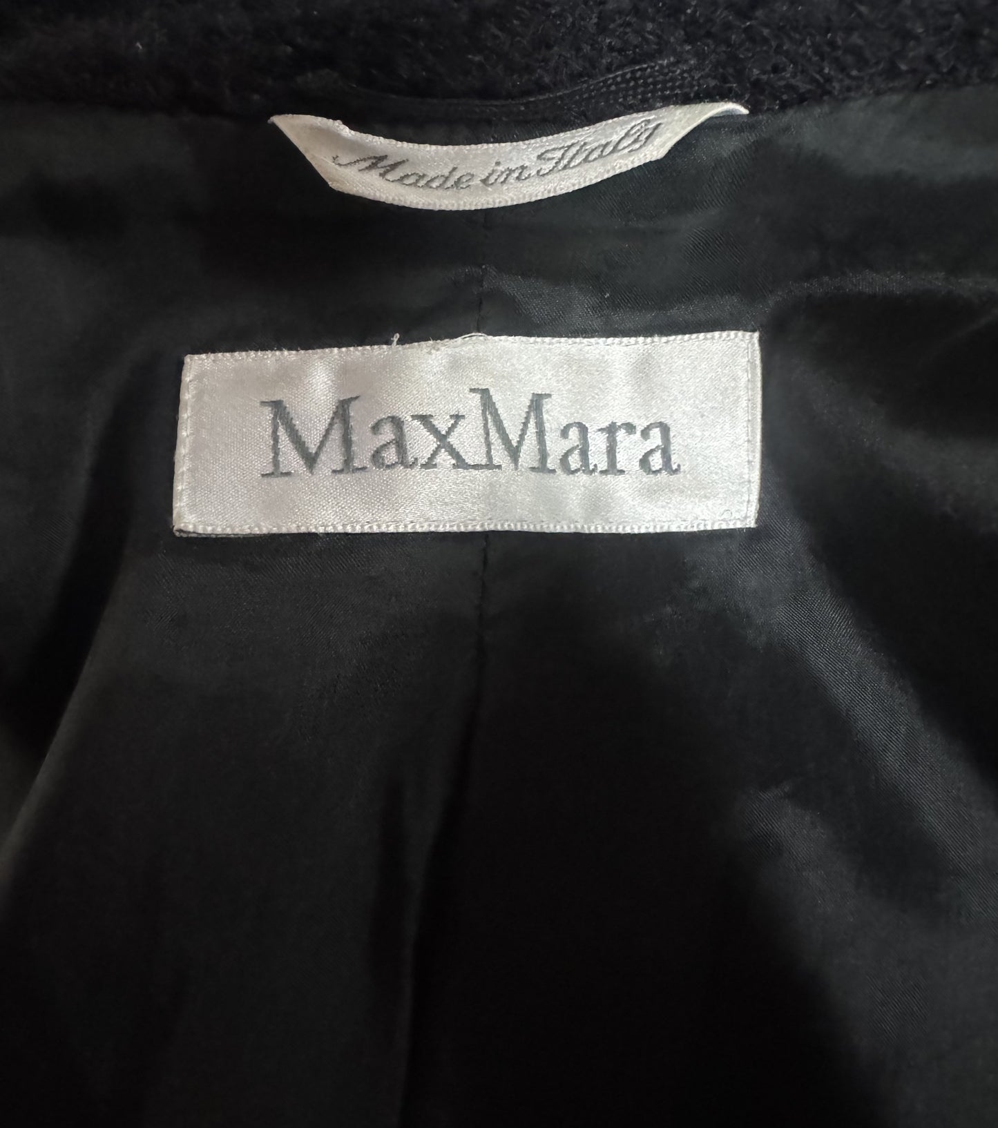 Cappotto MaxMara Nero in Lana Bouclé