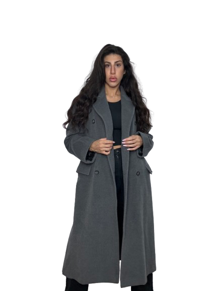 Cappotto MaxMara Grigio in Pura Lana Vergine