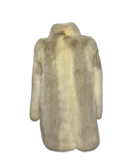 Cappotto Vintage in Pelliccia di Volpe Bianca Shadow