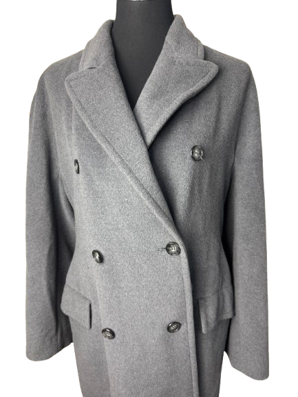 Cappotto MaxMara Grigio in Pura Lana Vergine