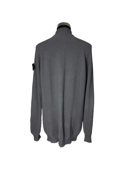 Maglione mezza zip Stone Island grigio