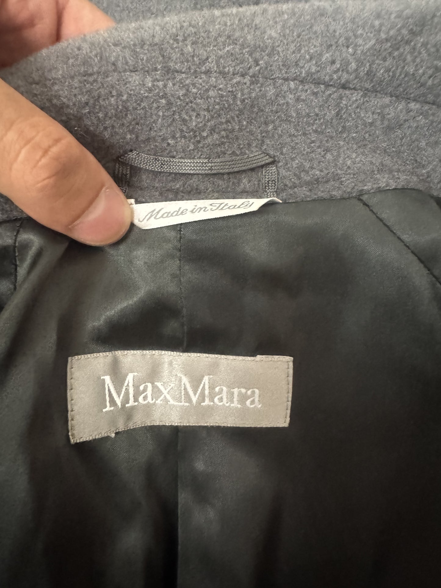 Cappotto MaxMara Grigio in Pura Lana Vergine