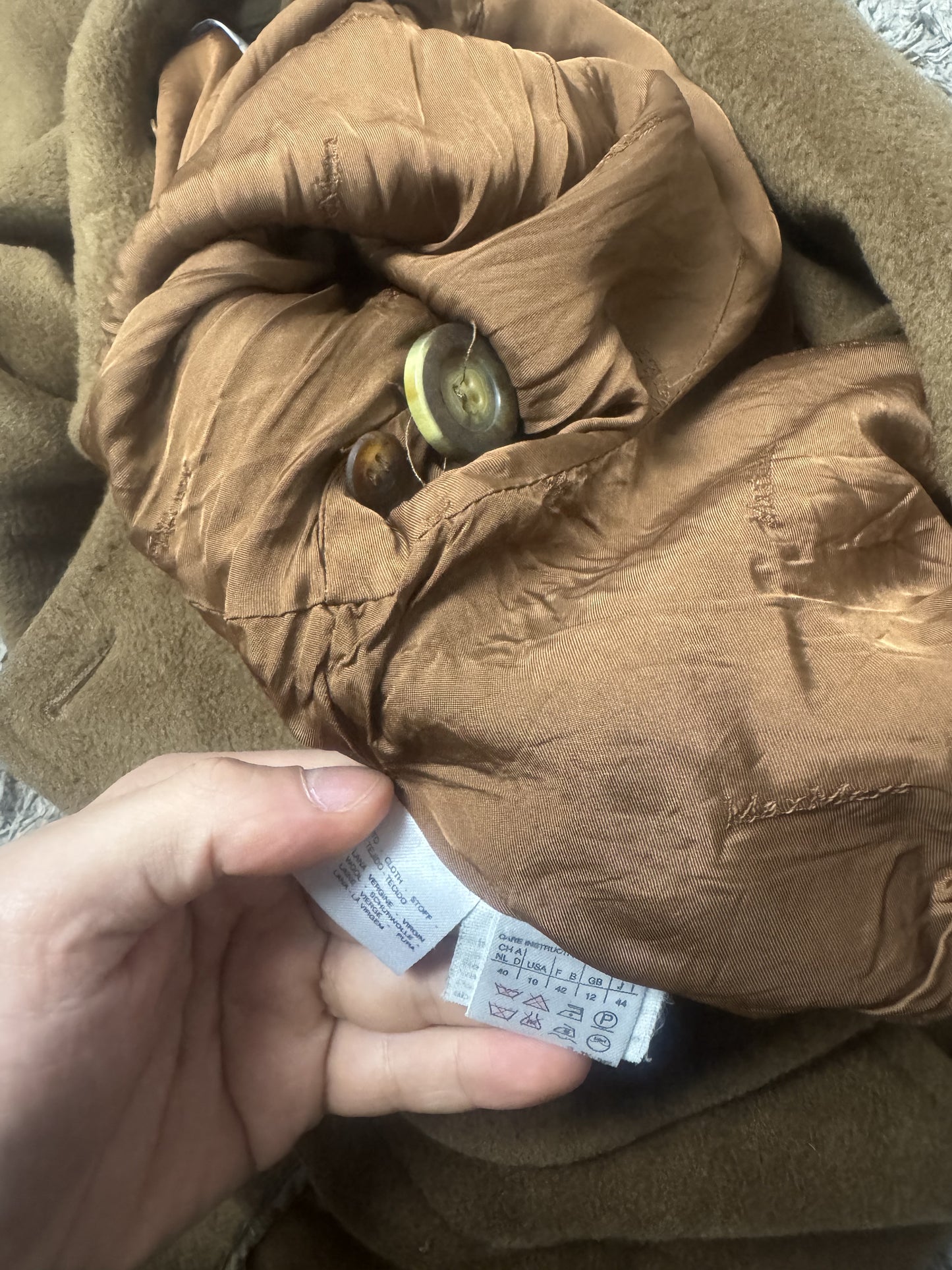 Cappotto MaxMara Cammello in Pura Lana Vergine