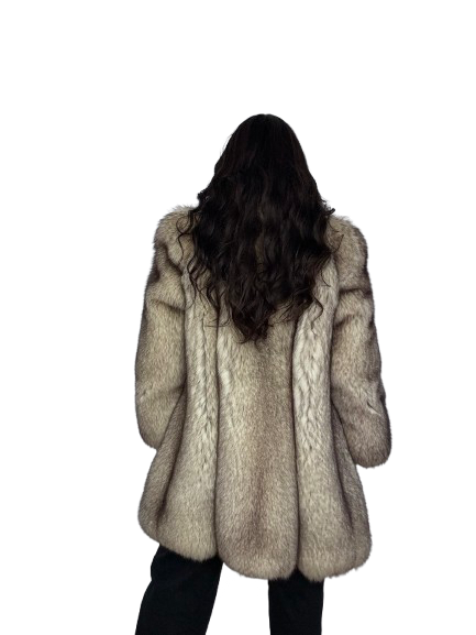 Cappotto Vintage in Pelliccia di Volpe di Groenlandia