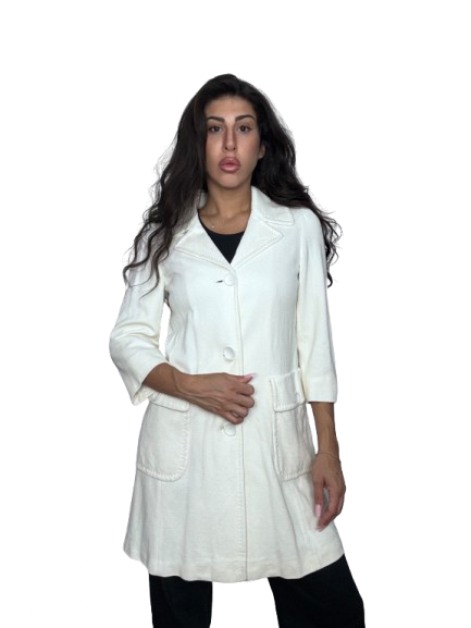 Cappotto M Missoni Bianco Panna in Seta