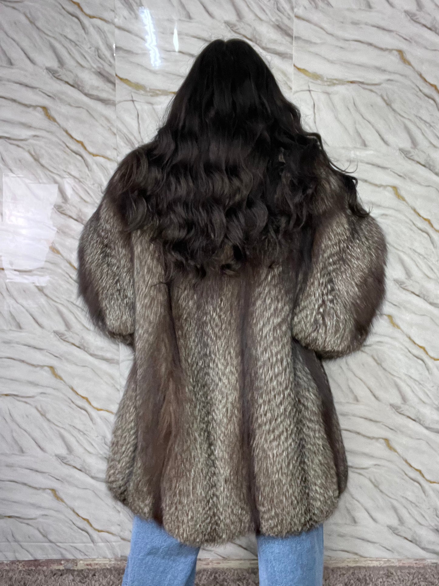 Cappotto in Volpe Argentata