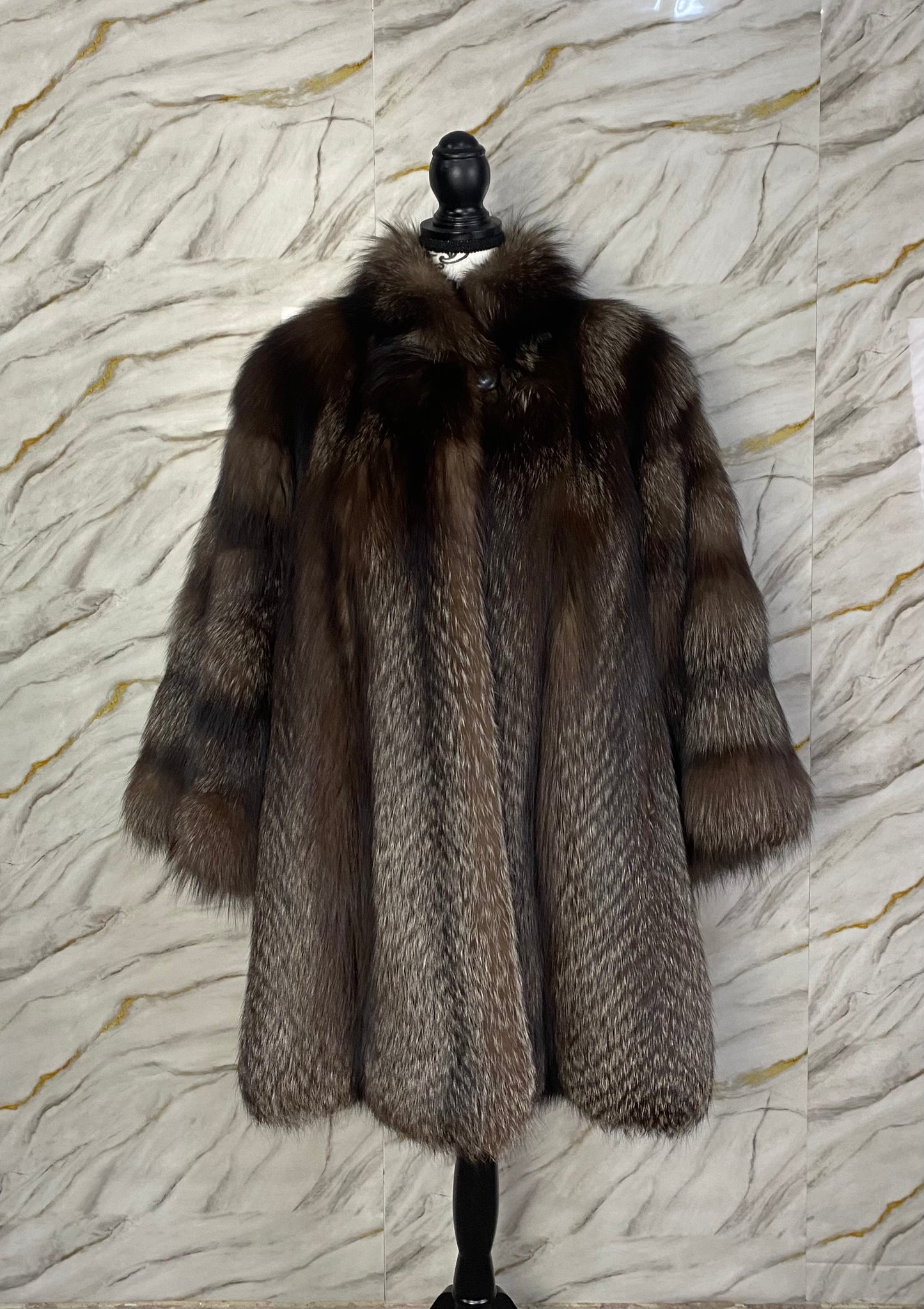 Cappotto in Volpe Argentata