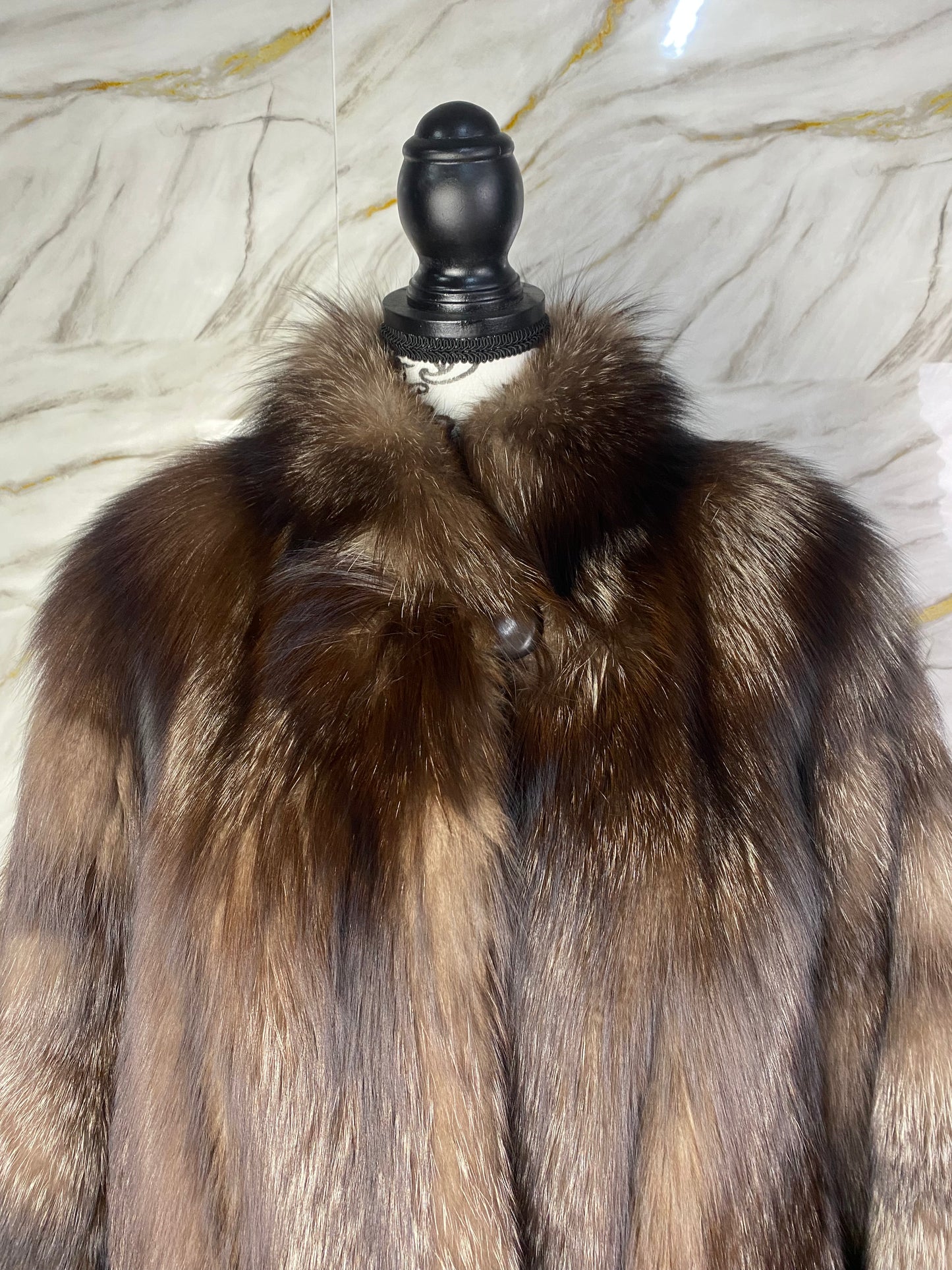 Cappotto in Volpe Argentata
