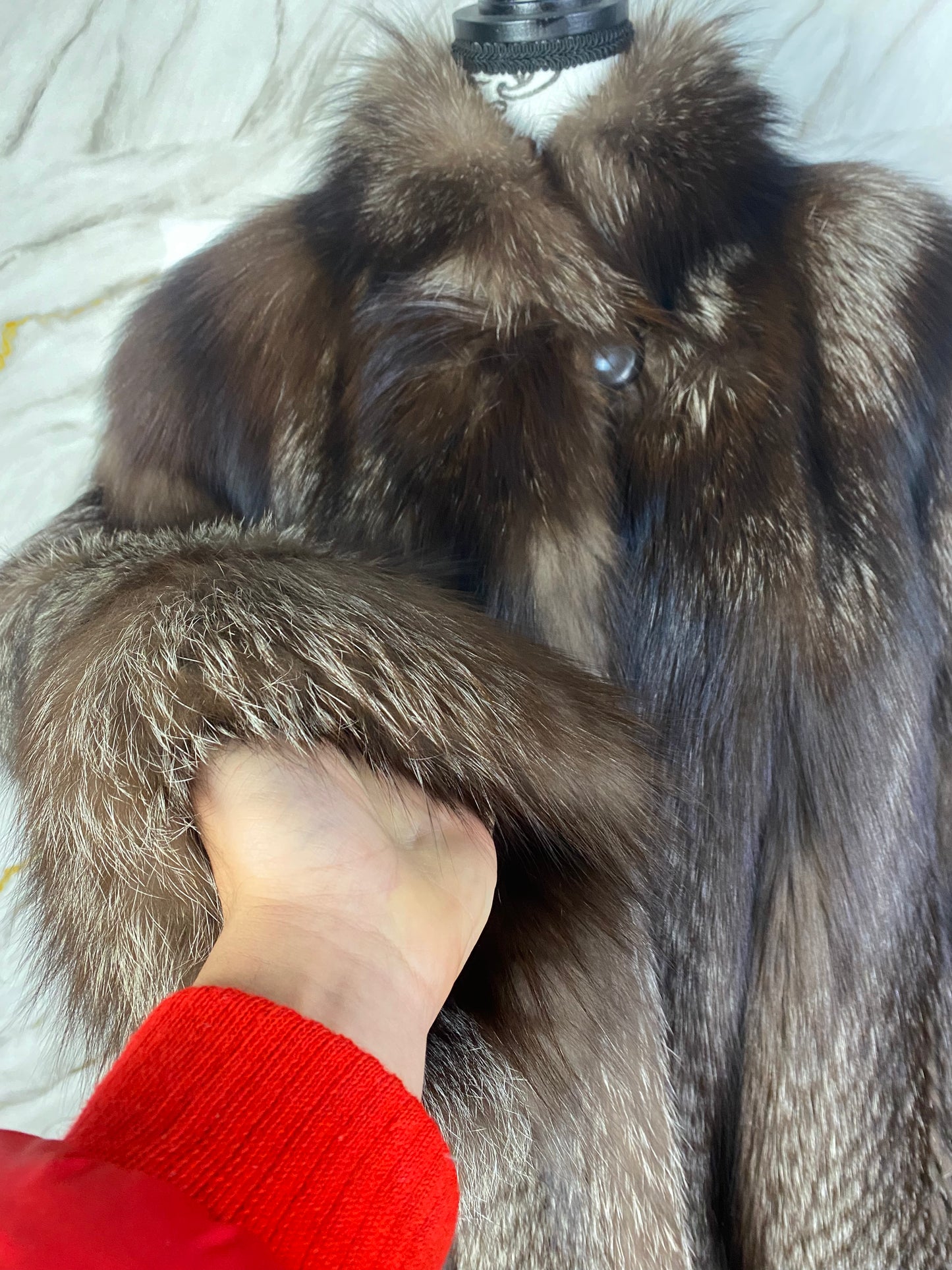 Cappotto in Volpe Argentata